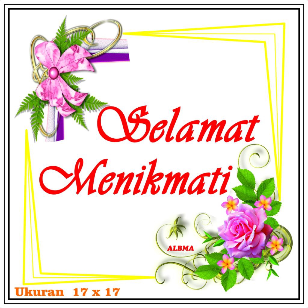 

plastik selamat menikmati ukuran 17 × 17