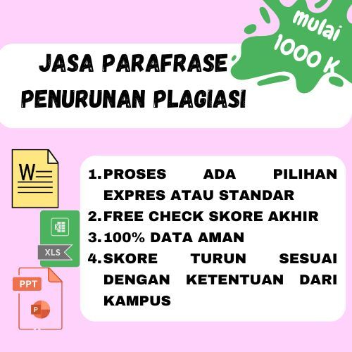 JASA PARAFRASE MENURUNKAN PLAGIAT/PLAGIASI