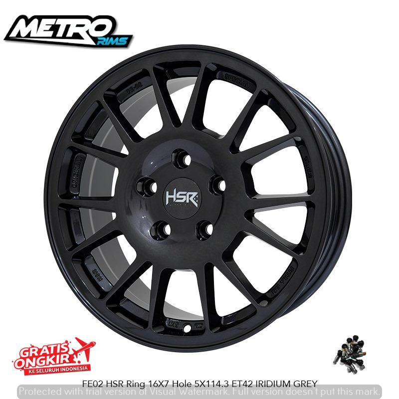 TERBARU velg racing rallylook ring 16x7 gun metal untuk mobil xpander civic FD innova HSR FE02 R16