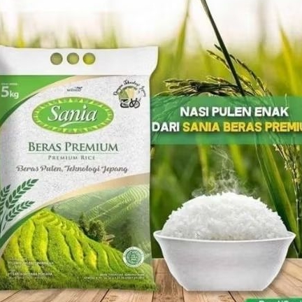 

Sania Beras Premium 5kg Pulen Enak Putih Bersih