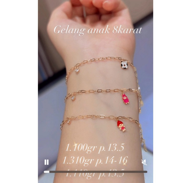 gelang anak emas 8k