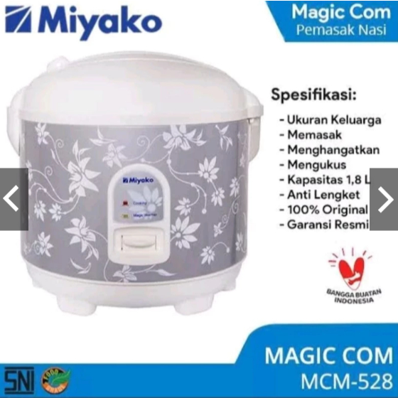 Miyako Magic Com Rice Cooker MCM-528/528 SB / Magic Com MiYako 1.8 Liter