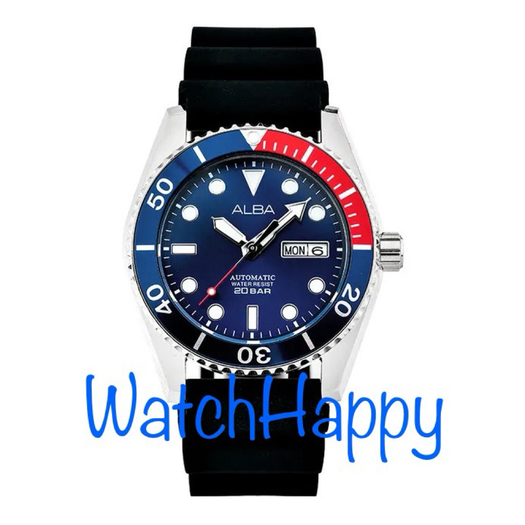 JAM TANGAN ANALOG PRIA ALBA AL4425X1 / AL44245 / AL4425X BLUE DIAL MECHANICAL AUTOMATIC MOVEMENT PEP