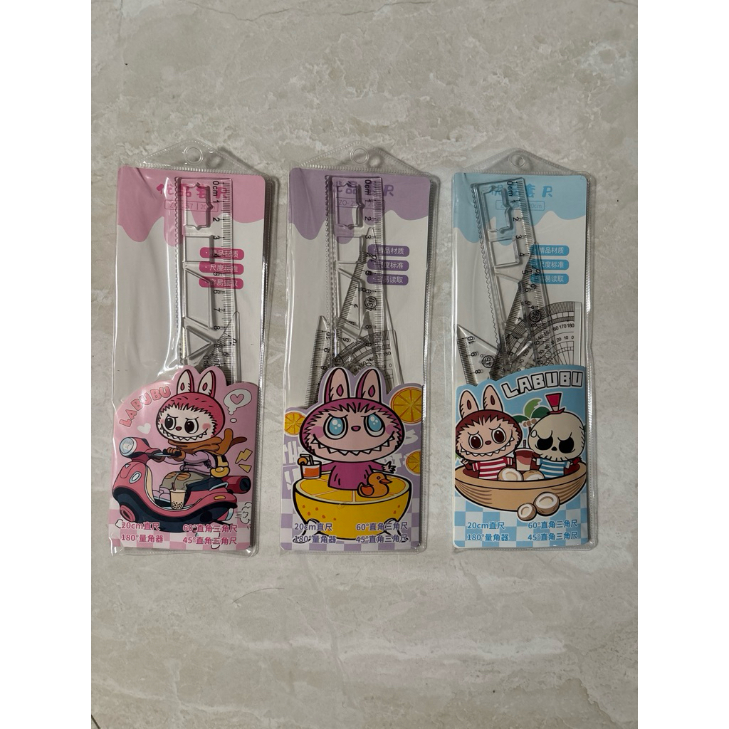 

Penggaris satu set gambar Labubu