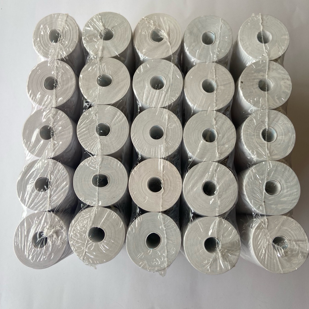 

PAKET 50 ROLL kertas thermal polos FULL KERTAS 57x30