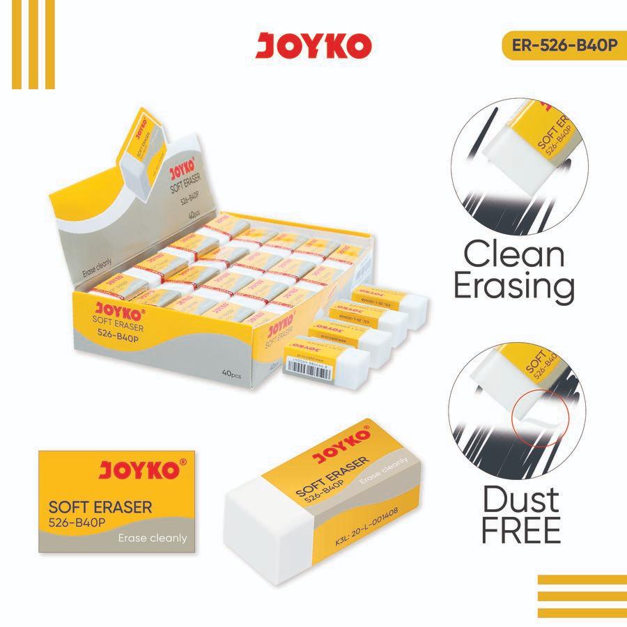 

Penghapus Joyko 526-B40P Kecil Putih (1pcs)
