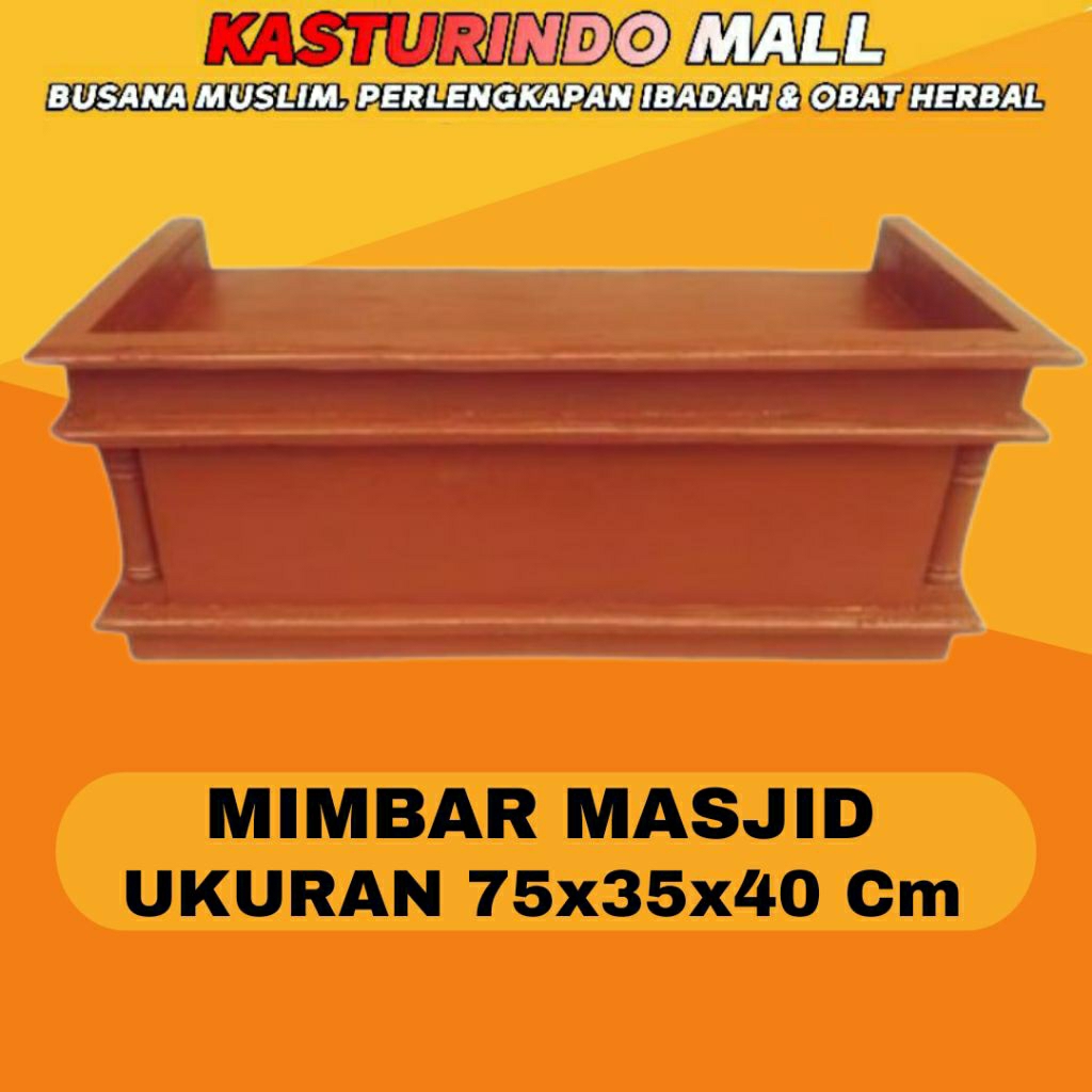 Mimbar Majelis / Meja Ceramah Duduk - Bahan Kayu Papan Furnitur Polos Size 75x35x40 Cm