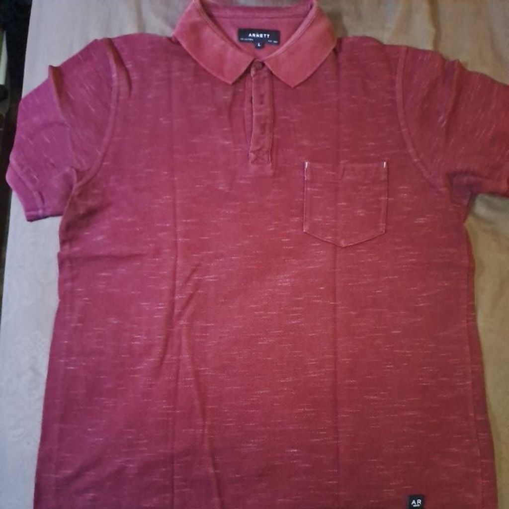 PL Polo Shirt Arnett Size L warna Maroon
