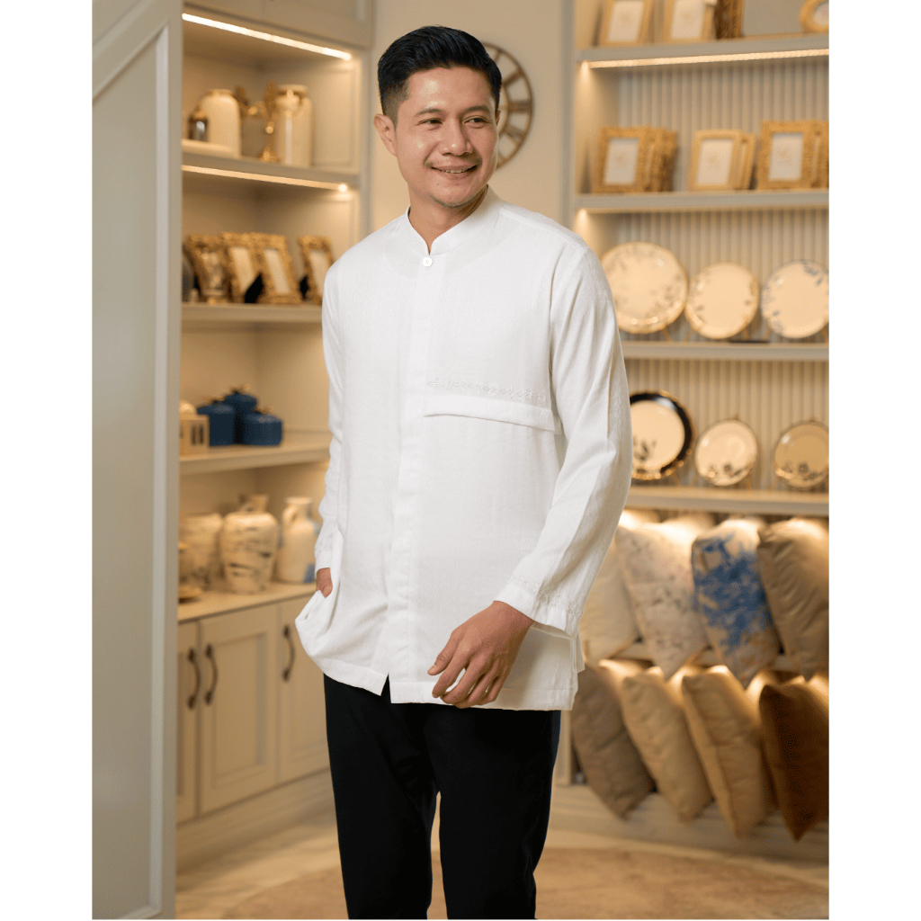 Ranti - Musa Koko - Koko Casual Lengan Panjang - Koko Putih