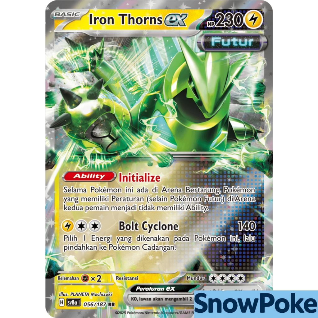 Iron Thorns EX RR - 056/187 - Festival Terastal EX (SV8a) - Pokemon TCG Indonesia