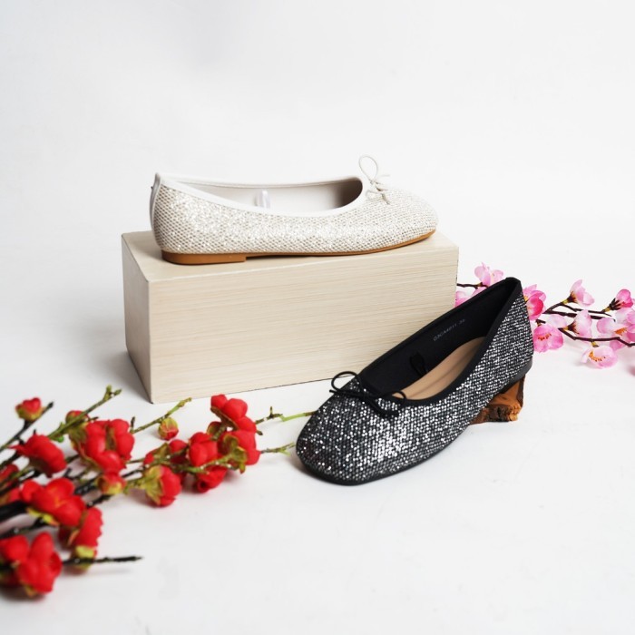 GABINO NALLA Sepatu Anak Perempuan Flat-G3CA4011-Black&White