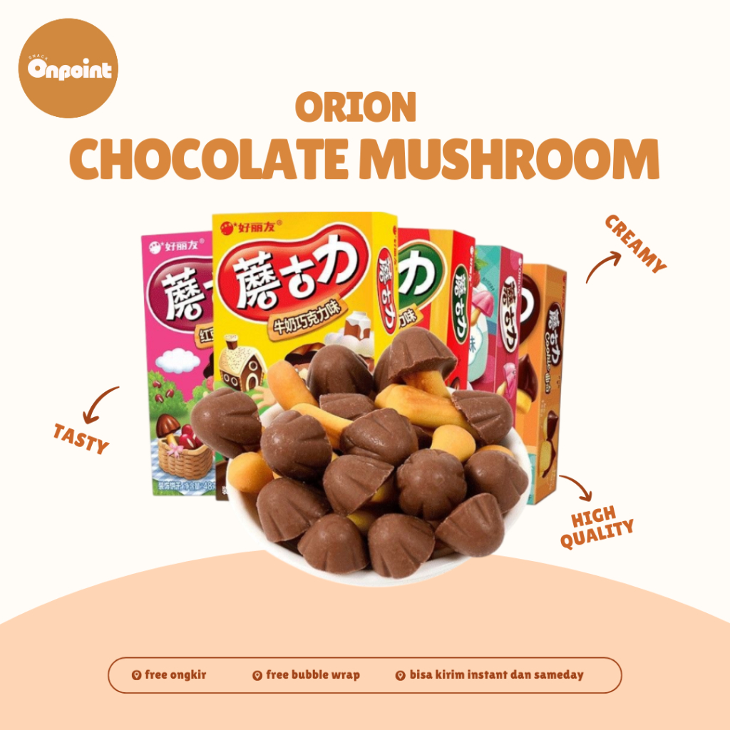 

Orion Chocolate Mushroom | Cokelat Bentuk Jamur