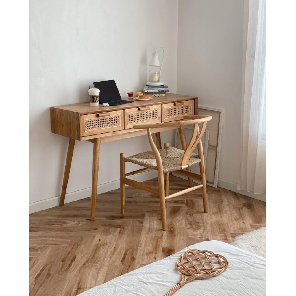 Meja konsol jati/ Set kursi meja konsol jati/ meja kerja kantor belajar jati