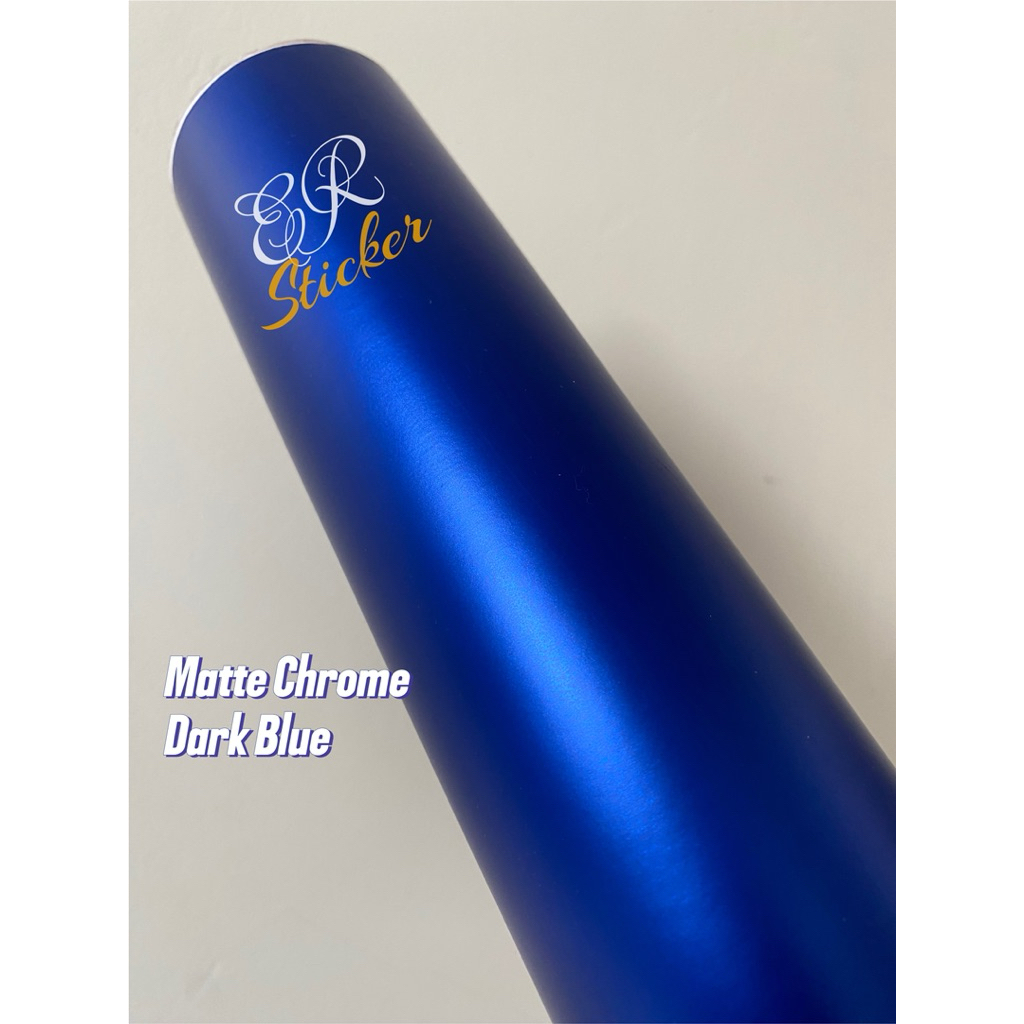 Sticker Skotlet Motor Matte Chrome Dark Blue, Biru Tua Doff Metallic
