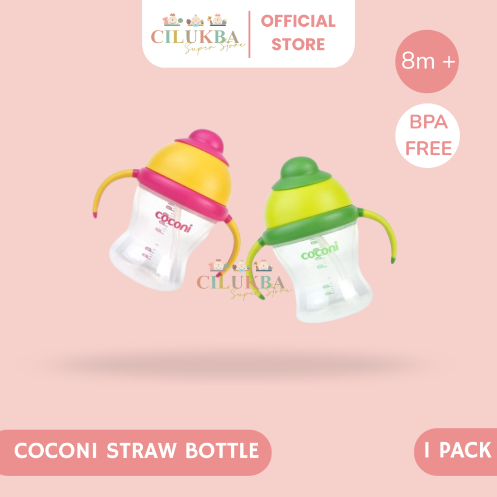 COCONI STRAW BOTTLE 200ml | BOTOL MINUM BAYI & ANAK | BOTOL MINUM SEDOTAN | BOTOL SEDOTAN | GELAS BA