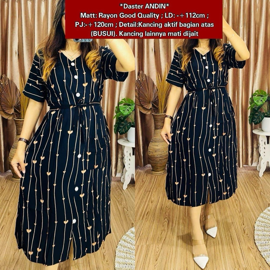 Daster Andin Lisa / Daster Andin Motif / Daster Andin Rayon / Daster BUSUI / Daster Rayon Premium / 