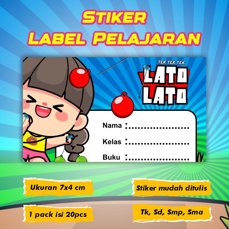 

Stiker Label Pelajaran Nama Kelas Karakter Lato Lato