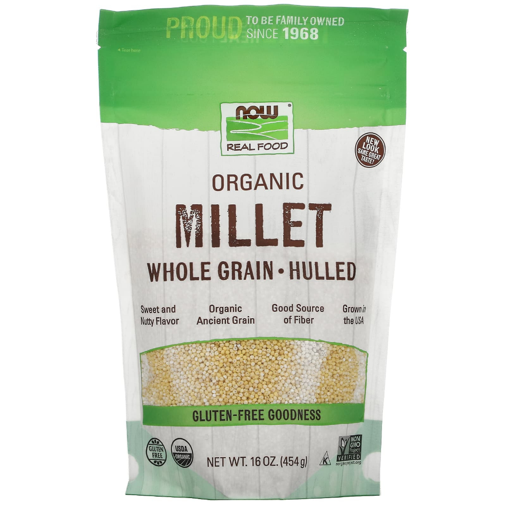 

NOW Foods Organic Millet Whole Grain Gluten Free 454 g