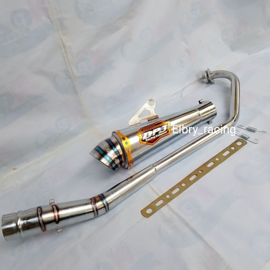 Knalpot racing DPJ CROM untuk motor Jupiter mx old, sonic, Jupiter mx 135 new, satria Fu 150