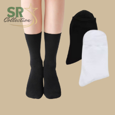 Kaos Kaki Sekolah SD SMP SMA Hitam Putih Polos Murah Malang