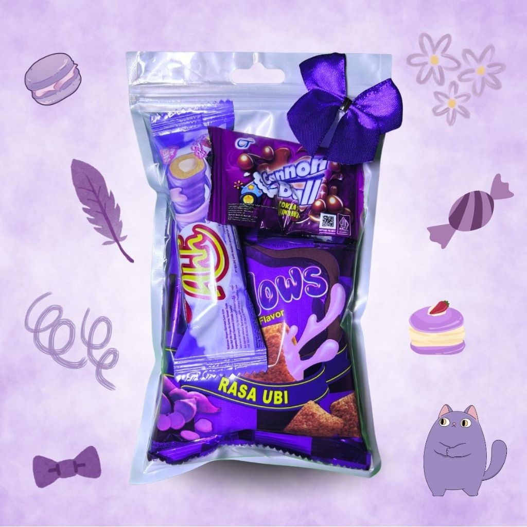

Mini Gift Snack / Mini Snack / Mini Hampers tema Ungu