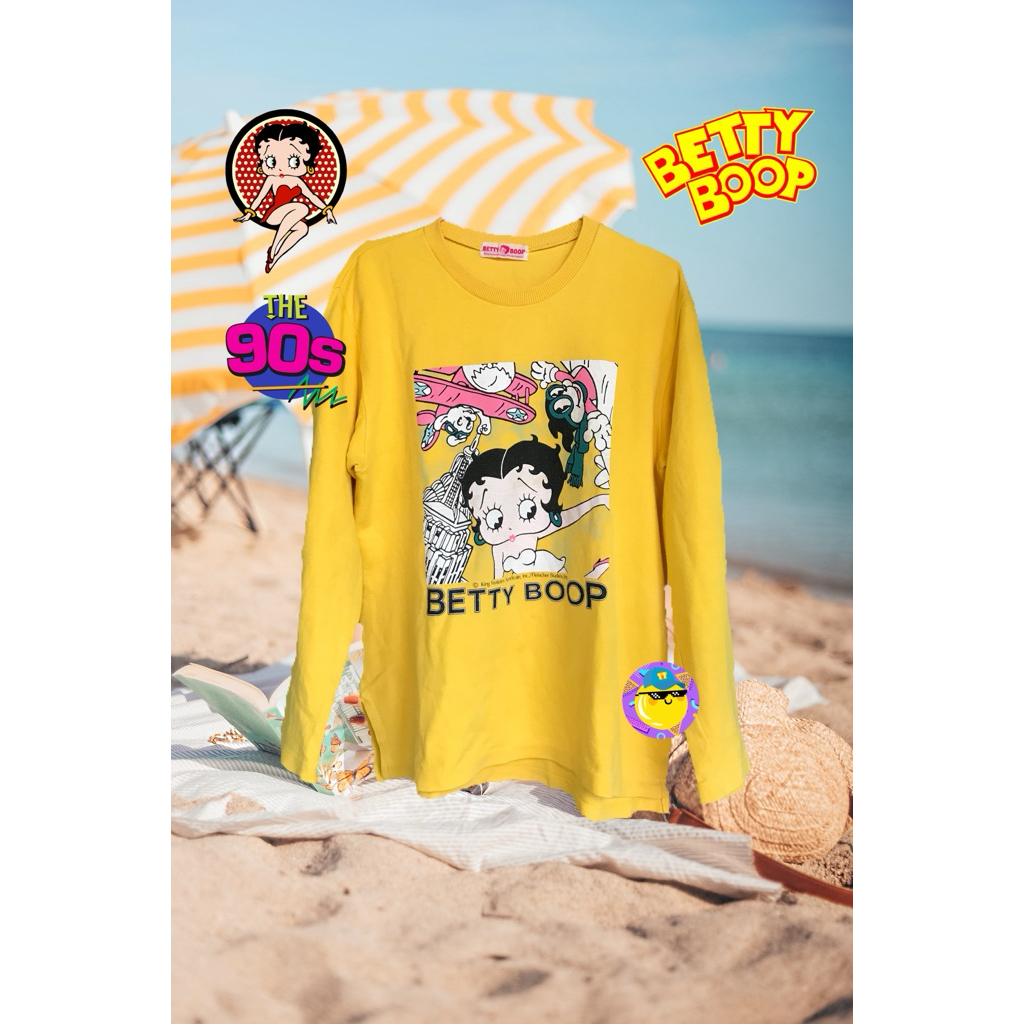 Vintage 90s Betty Boop Sweatshirt Pullovers Crewneck “BETTY BOOP” ⓒ King Features Syndicate, Inc./Fl