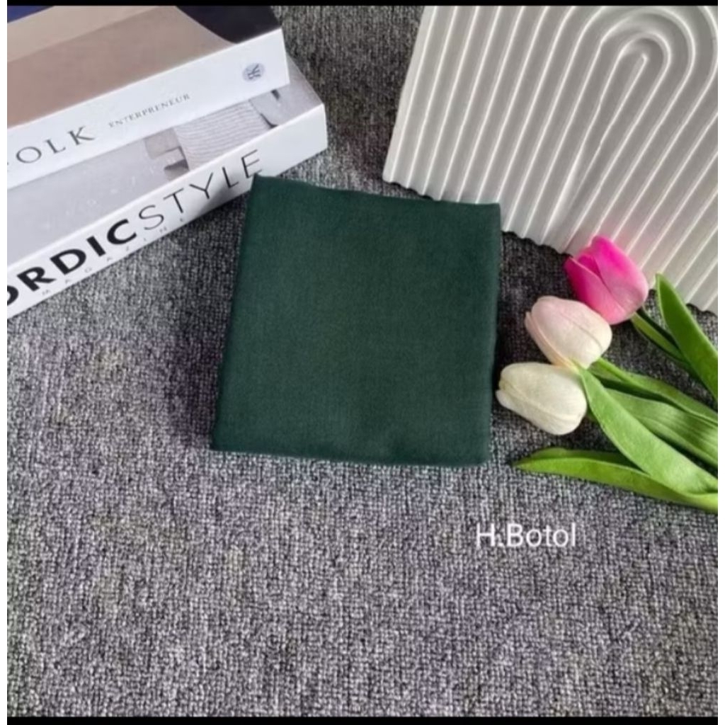 hijab paris jadul warna hijau botol