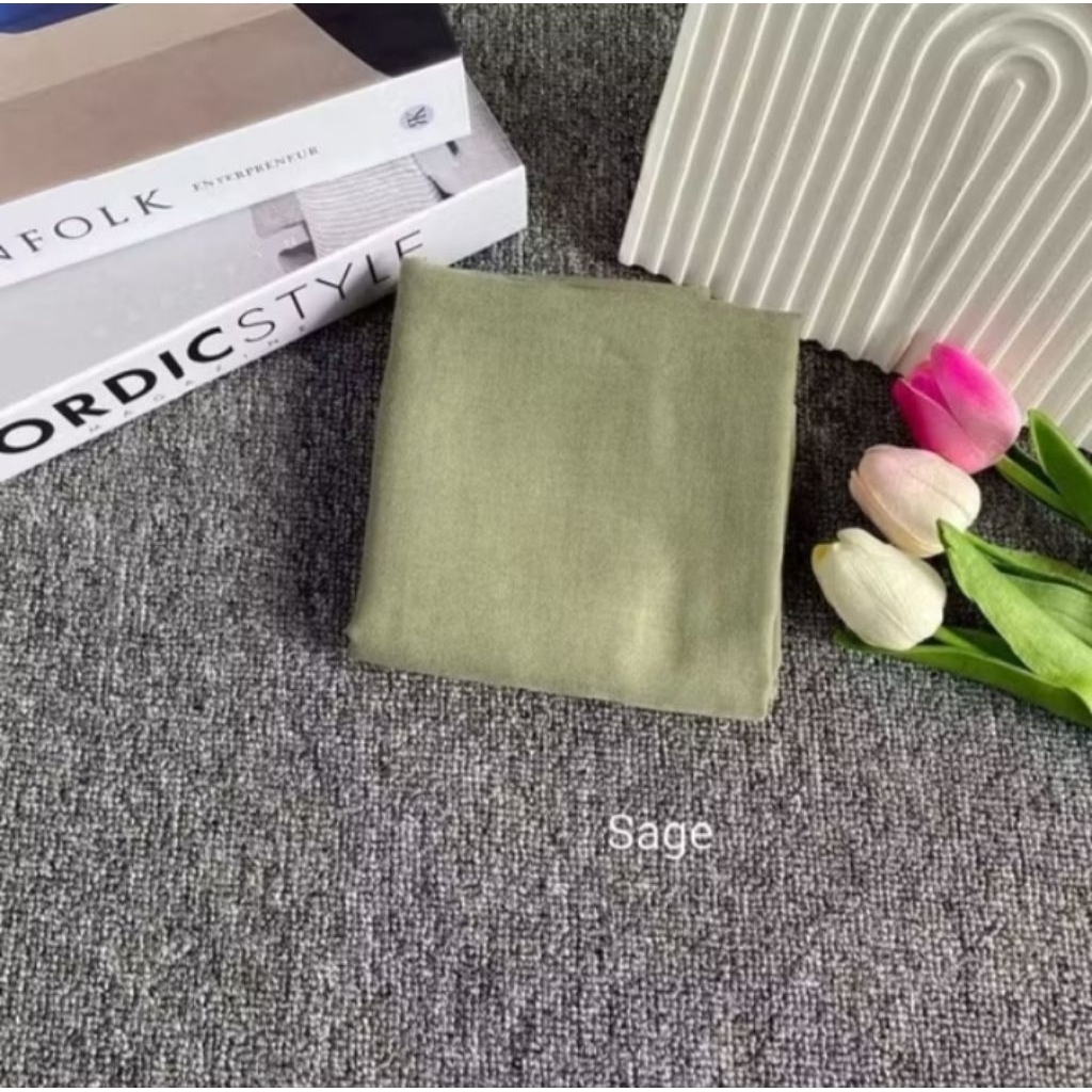 hijab paris jadul warna hijau sage