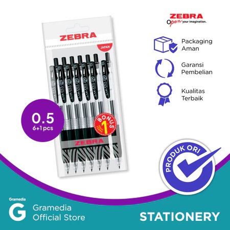 

(Original) Gramedia Pekanbaru - Sarasa Clip - 05 Black Set 6 Pcs