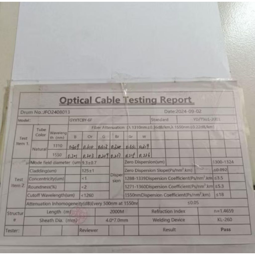 kabel fo 6 core fig 8 panjang 2.000 meter/kabel fo ku mini 6 core fig 8