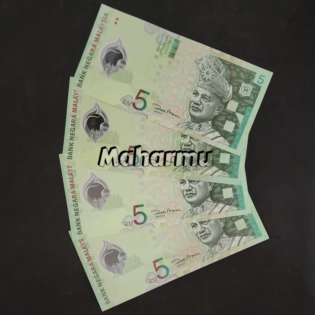 Malaysia Ringgit Uang Asing Kuno 5 Ringgit Kuno Polymer