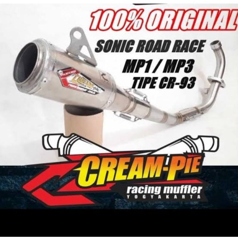 Creampie cr93 silincer only tanpa header saringan setengah Sonic150R