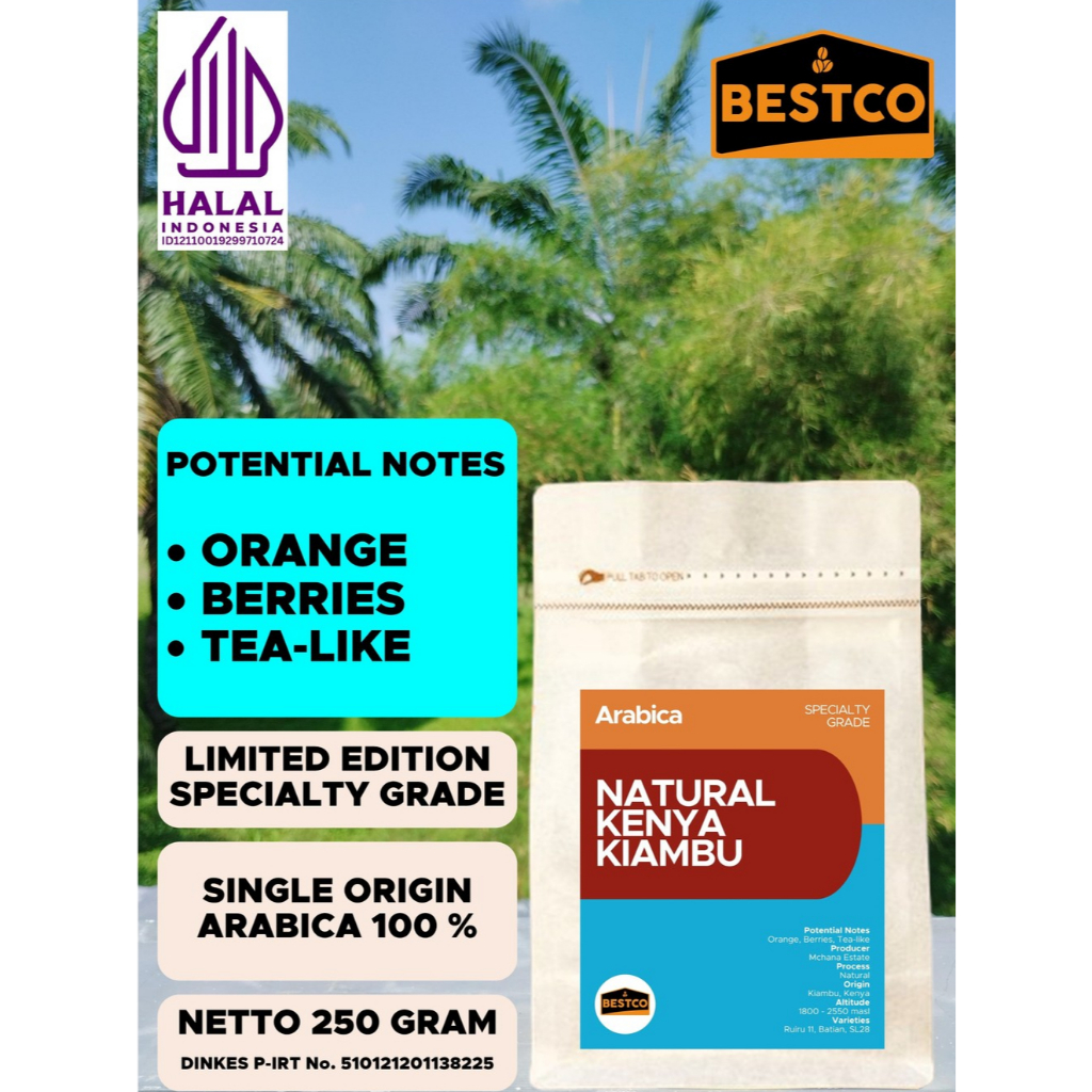 

Kopi Bestco Specialty Arabica Natural Kenya Kiambu 250 gr