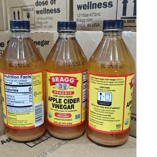 

BRAGG Apple cider vinegar 473 ml, cuka apel organic original USA