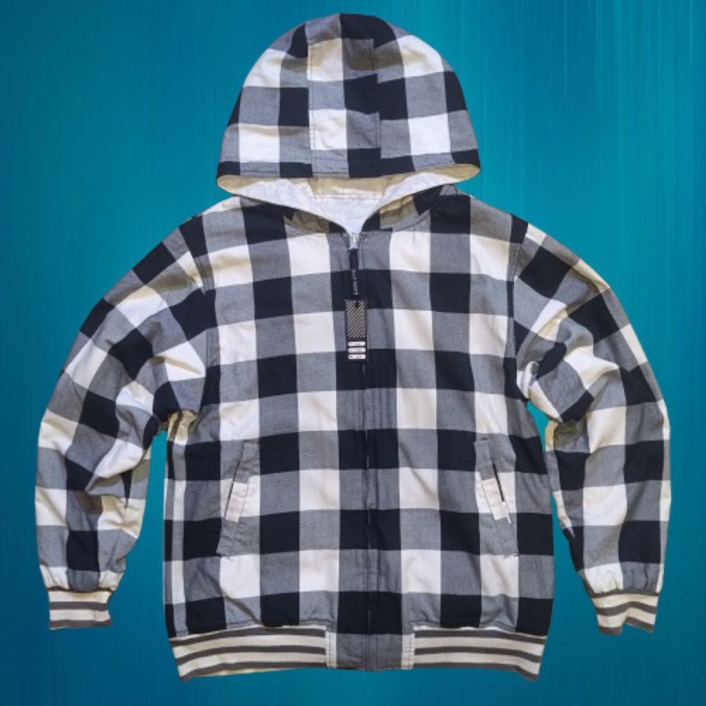 RARE ITEM VARSITY HOODIE ZIPPER "DIG DEEP" BOLAK BALIK_VINTAGE_MOTIF_CATUR