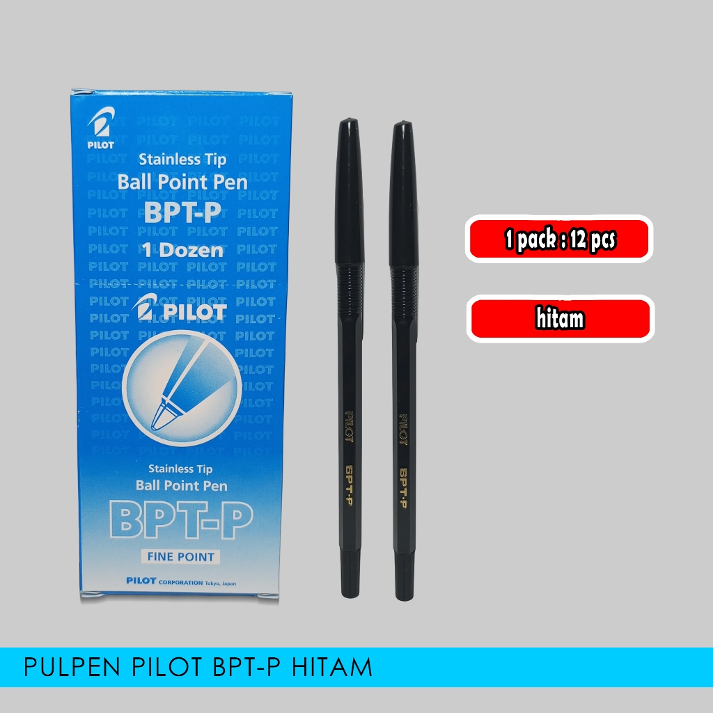 

pulpen pilot bpt-p / hitam / 1 pack / 12 pcs