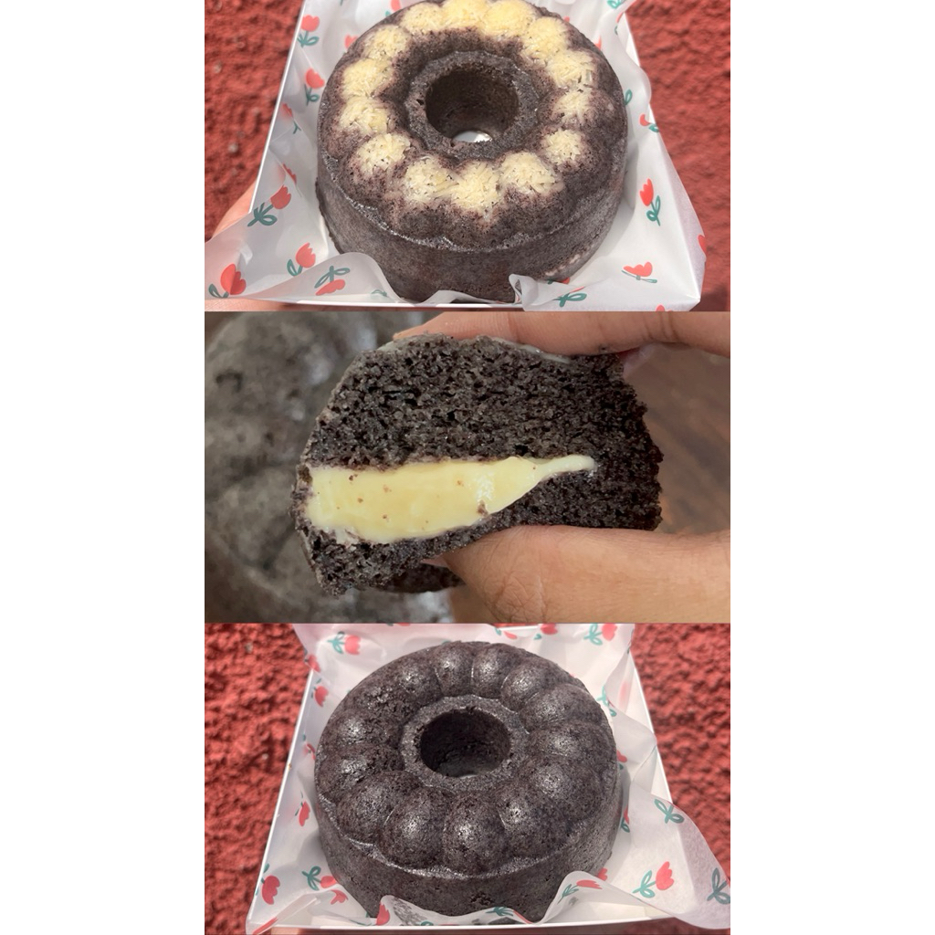 

Bolu ketan hitam keju lumer
