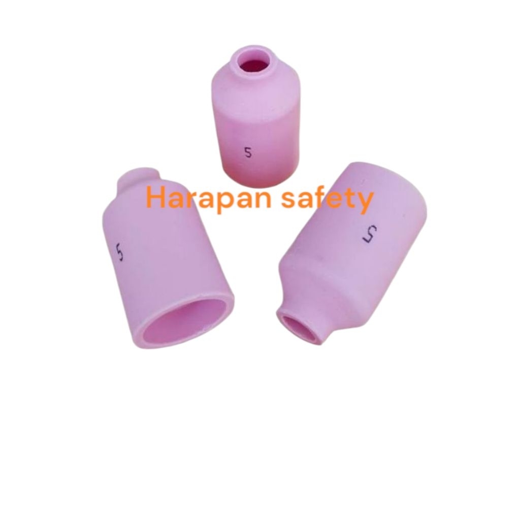 Alumina Nozzle Gaslens keramik las Argon TIG no.5 54N17 untuk las Argon tipe Gas lens WP17,18,26