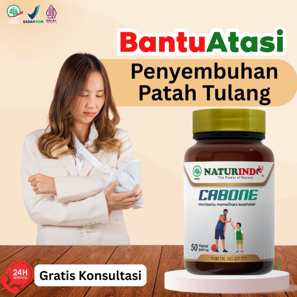 Obat Patah Tulang Dan Retak Penyambung Tulang Penambah Kalsium Cabone Naturindo