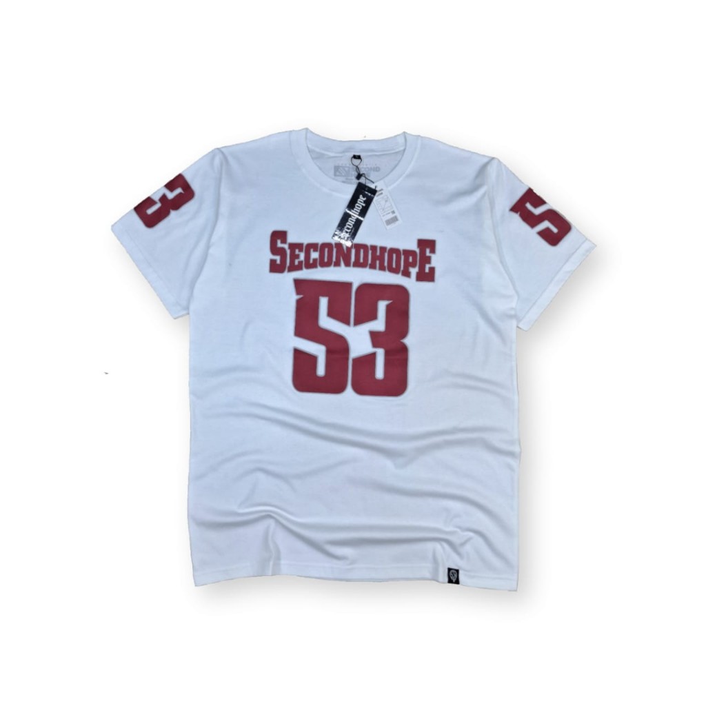 Secondhope Kaos Angka Pria Dewasa - Baju Kaos Pria Bahan 24s - Baju Motif Angka Original - Kaos Pria