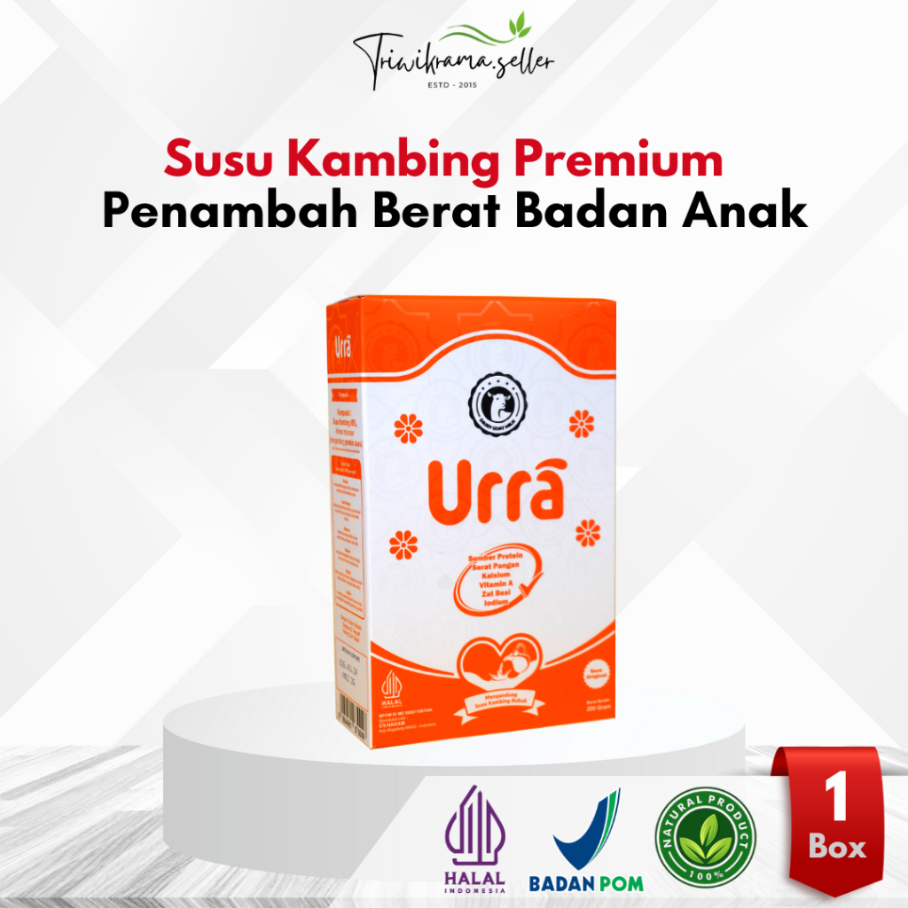 

Susu Urra Susu Kambing Penambah Nafsu Makan Anak Anti GTM - 1 Box