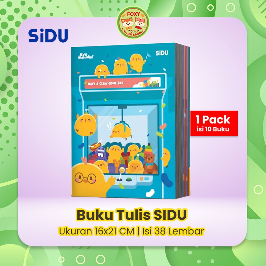 

(PACK) Buku Tulis SiDU 38 Lembar Kertas Tebal Putih / Buku Sekolah Sinar Dunia