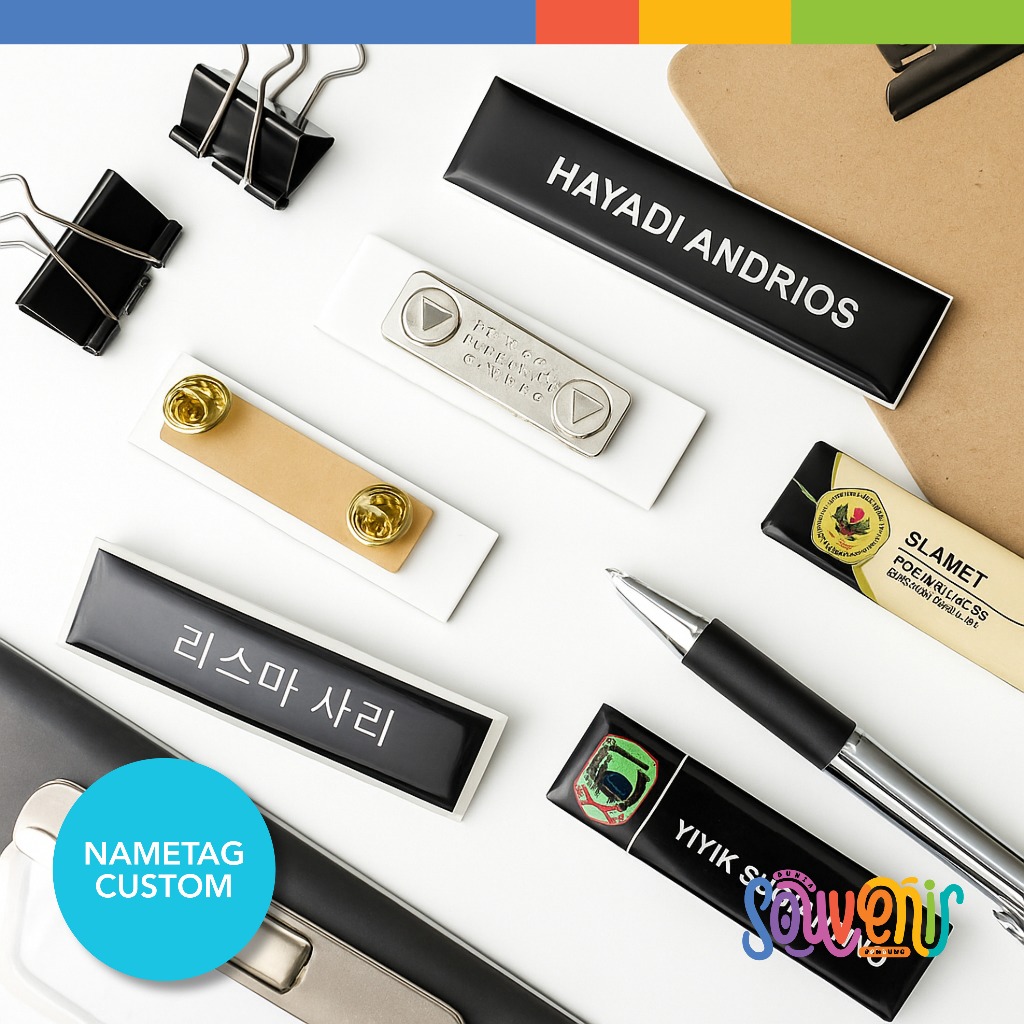 

NAME TAG NAMETAG NAMA DADA AKRILIK CUSTOM DESAIN PENITI MAGNET PAKU