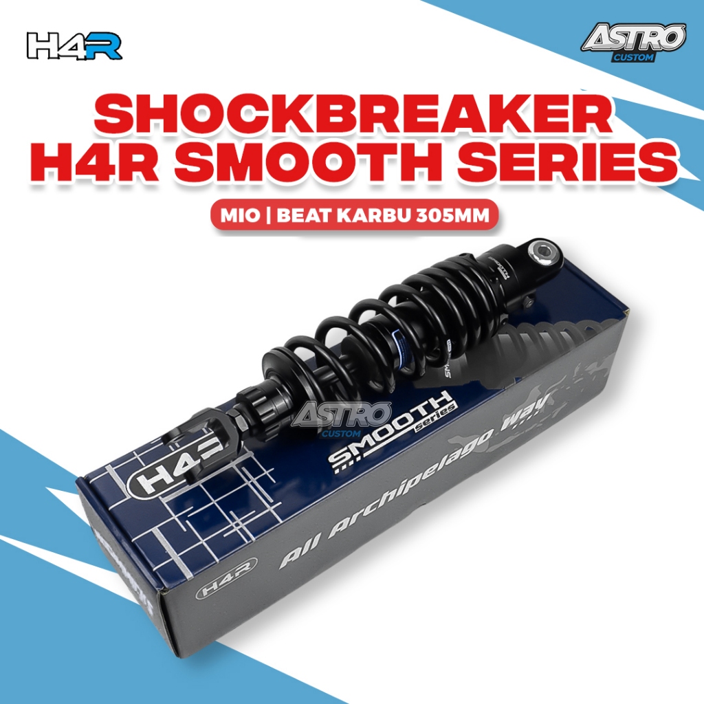 Shockbreaker H4R Mio M3 Z S 125 J Soul GT 115 Smile Sporty Karbu Smooth Series 305MM Shock Racing
