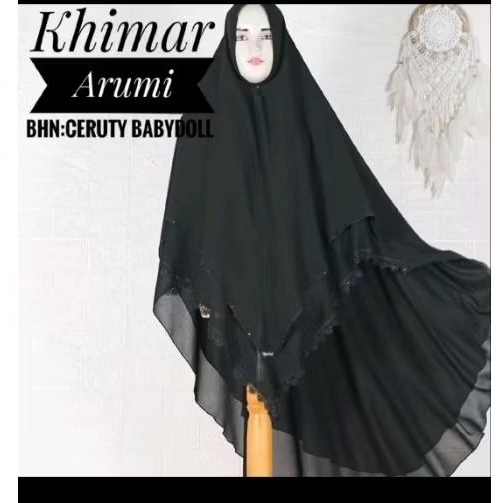 JILBAB KHIMAR ARUMI CERUTY BABYDOLL FASHION MUSLIMAH SYAR'I