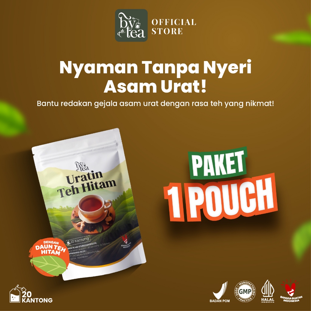 

Bytea - Uratin Teh Hitam Herbal Alami Untuk Menurunkan Asam Urat & Meredakan Nyeri Sendi