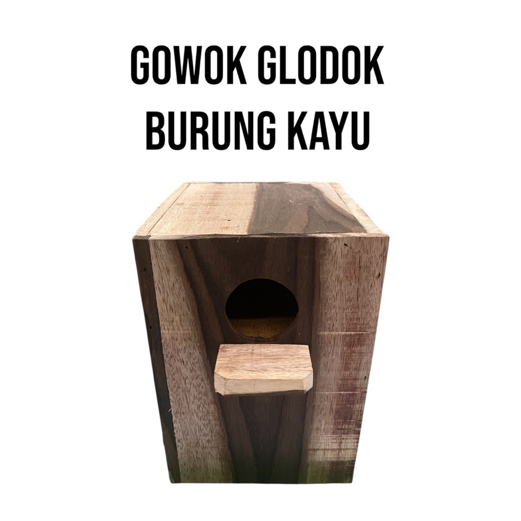 GOWOK GLODOK KOTAK KAYU BURUNG LOVEBIRD KENARI DLL