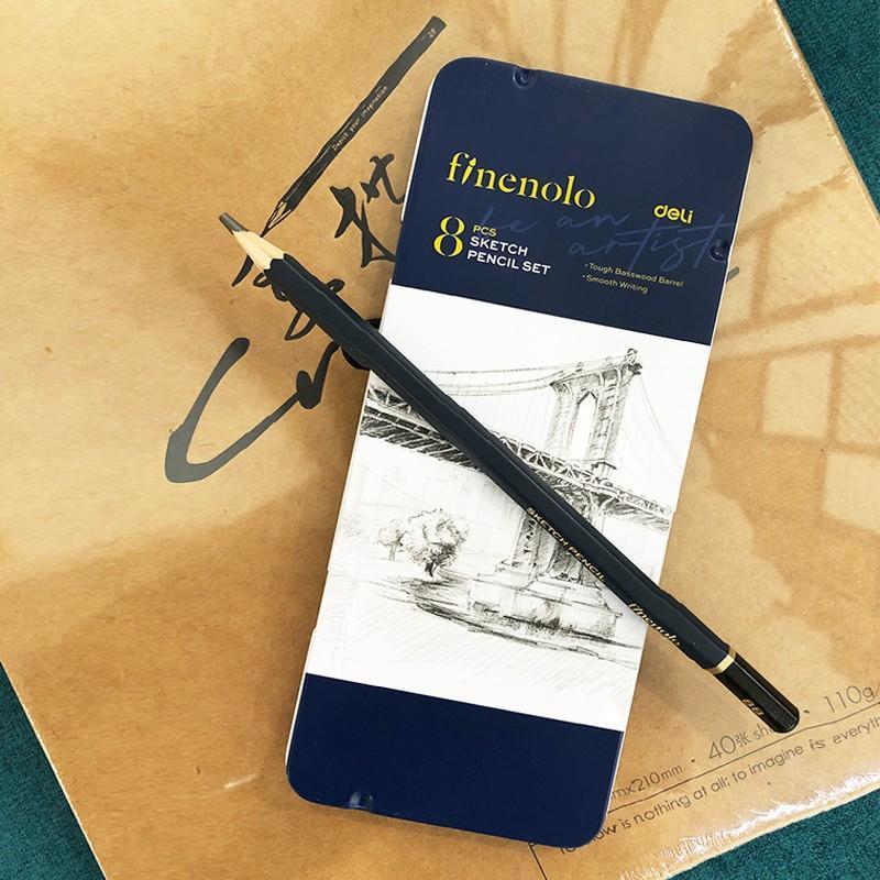 

Alat Gambar Deli Sketch Pencil Set Pensil Sketsa Gambar isi 8 Box Metal Ec26 Alat Kayu Menggambar