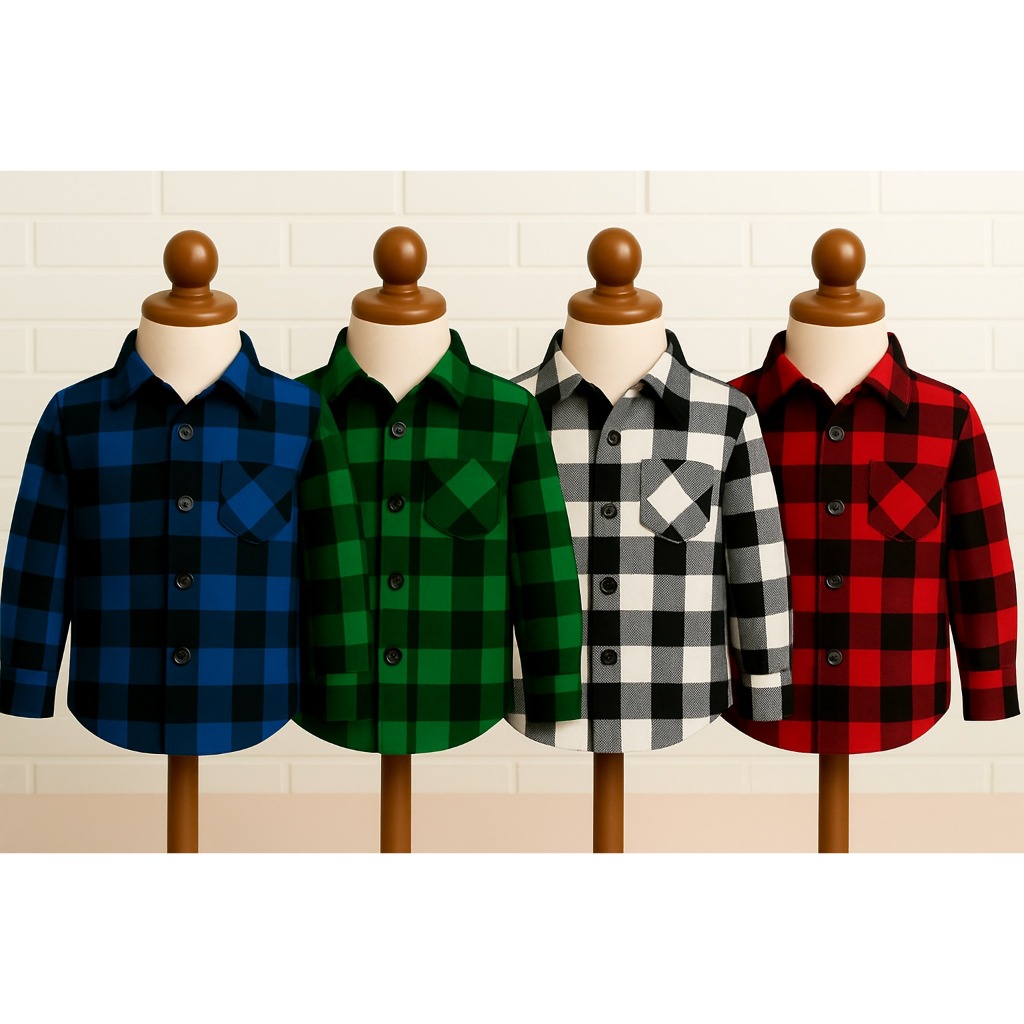 COD / BAJU FLANEL ANAK COWOK  USAI 2 TAHUN - 10 TAHUN