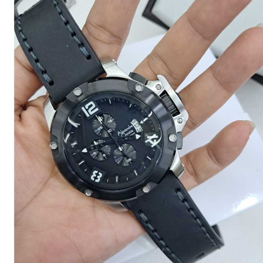 PROMO JAM TANGAN PRIA ALEXANDRE CHRISITIE AC6295 AC 6295 MC LEATHER